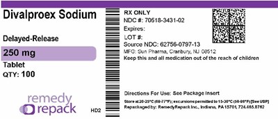 Divalproex Sodium 250mg 70518 3431 02